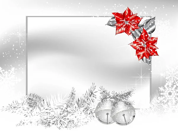 Kerstkaart met jingle bells — Stockvector