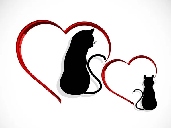 Cats in love — Stock Vector