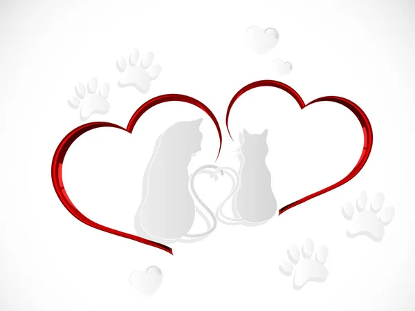 Cats in love — Stock Vector