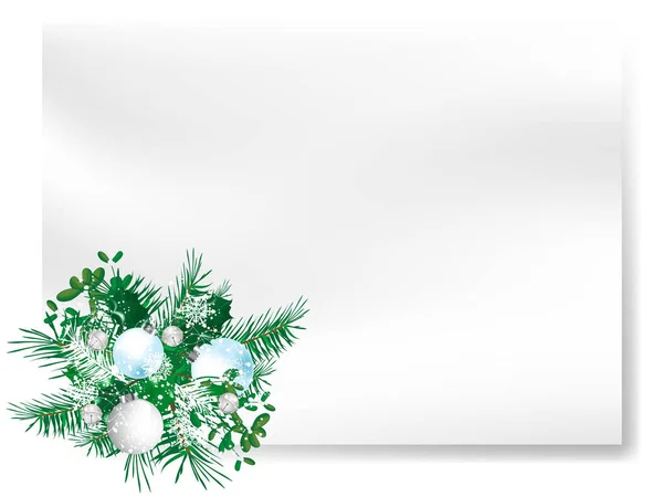 Groene Kerstdecoratie — Stockvector