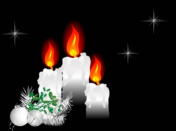 Tres velas — Vector de stock