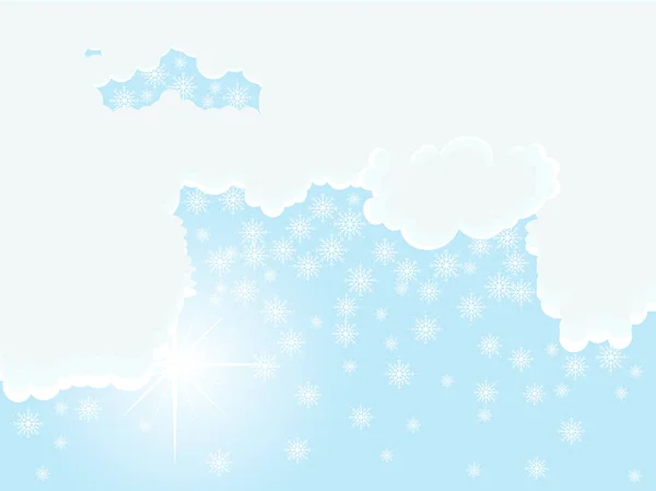 雪に覆われた空 — ストックベクタ