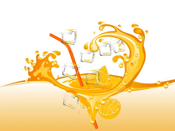 Orange juice — Stock Vector