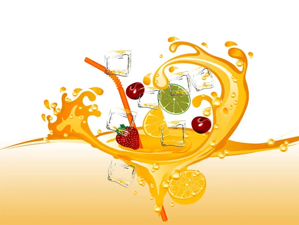 Fruit juice — Stock Vector