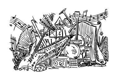 arka plan üzerinde izole müzik