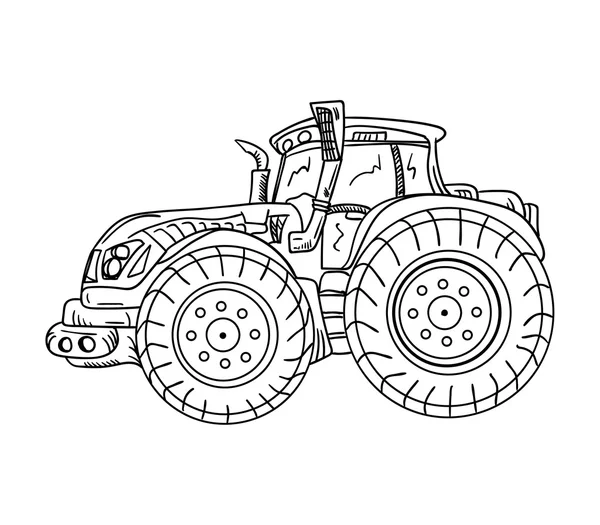 Traktor elszigetelt háttér — Stock Vector