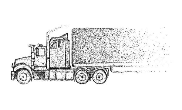 Lastbil - isolerad på bakgrunden — Stock vektor