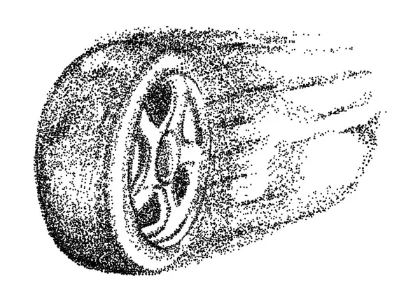 Vecteur - mouvement de roue de voiture — Image vectorielle