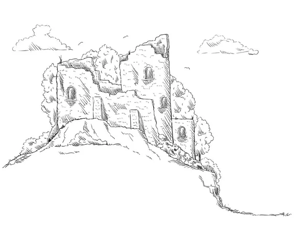 Вектор - замок краєвид — стоковий вектор