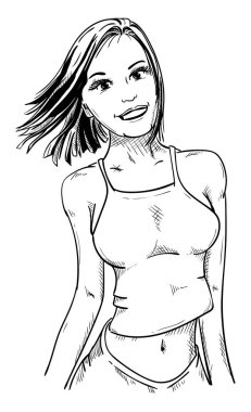 genç gülümseyen kadın