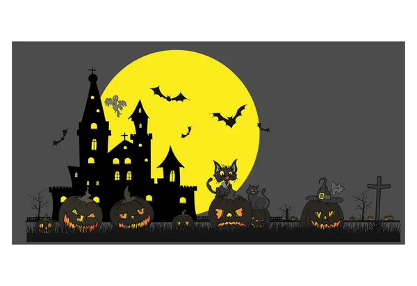 Tema di Halloween spaventoso — Vettoriale Stock