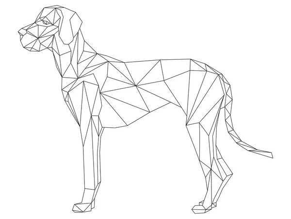 Estilo geométrico perro — Archivo Imágenes Vectoriales