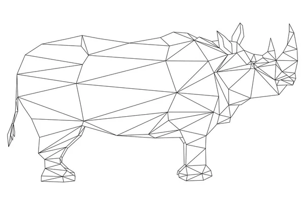 背景の動物の幾何学的な isolatet — ストックベクタ