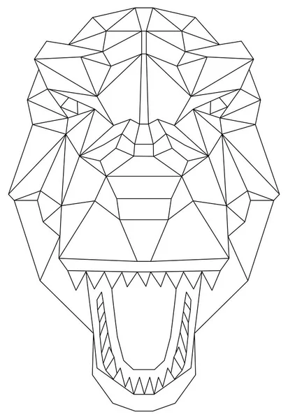 幾何学的な頭の恐竜 — ストックベクタ