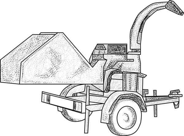 Vektör Odun Parçalayıcı Arkaplanda Izole — Stok Vektör