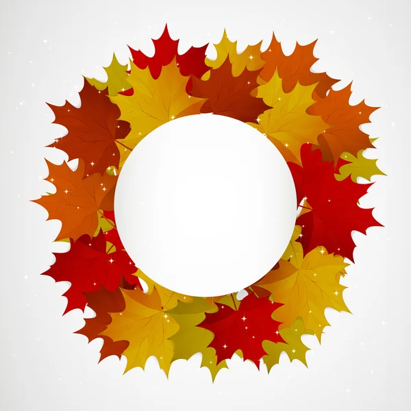 Abstrakter Hintergrund mit bunten Blättern im Herbst. — Stockvektor