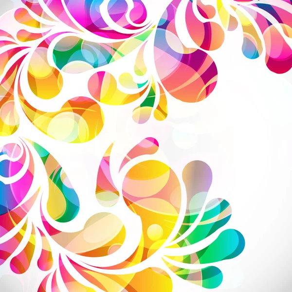 Patrón abstracto colorido del arco-gota del paisley sobre un fondo blanco — Vector de stock