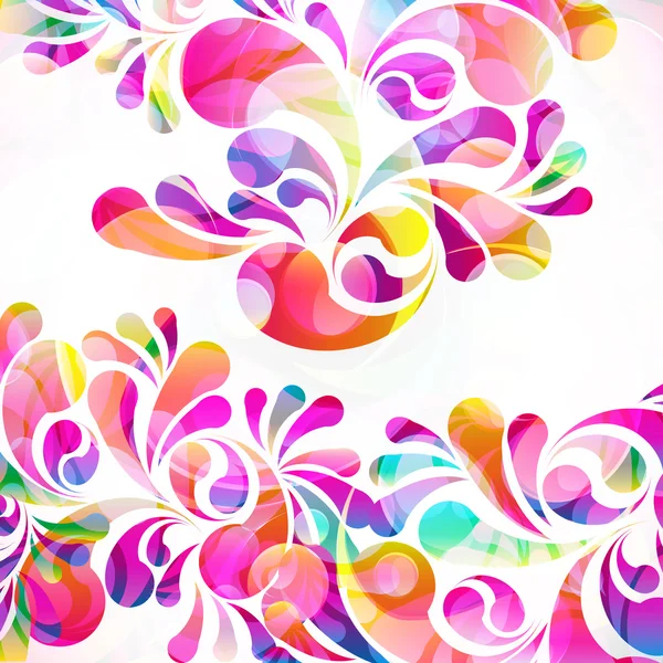 Modèle abstrait coloré paisley arc-drop sur un fond blanc — Image vectorielle