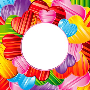 Sevgililer günü arka plan çizgili desen yürekleri.