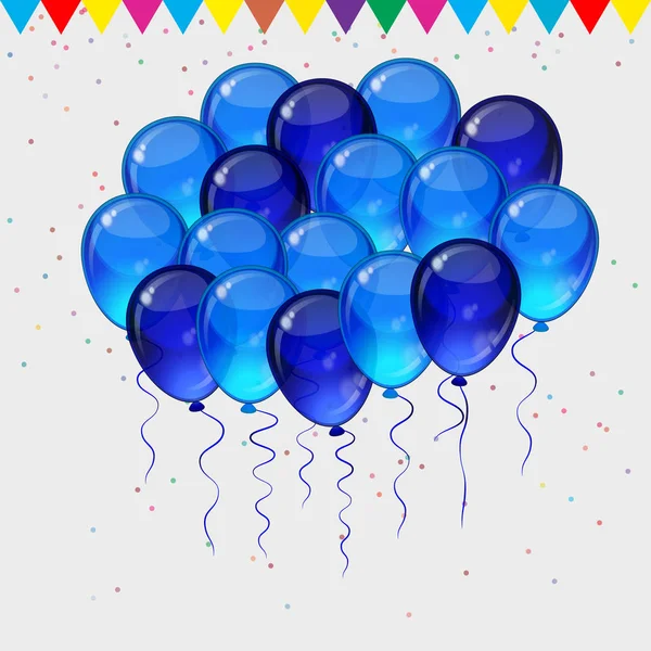 Fond de fête d'anniversaire - ballons festifs colorés . — Image vectorielle