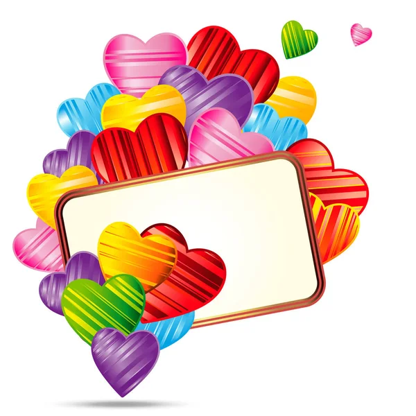Valentinstag Hintergrund mit gestreiften Mustern Herzen , — Stockvektor