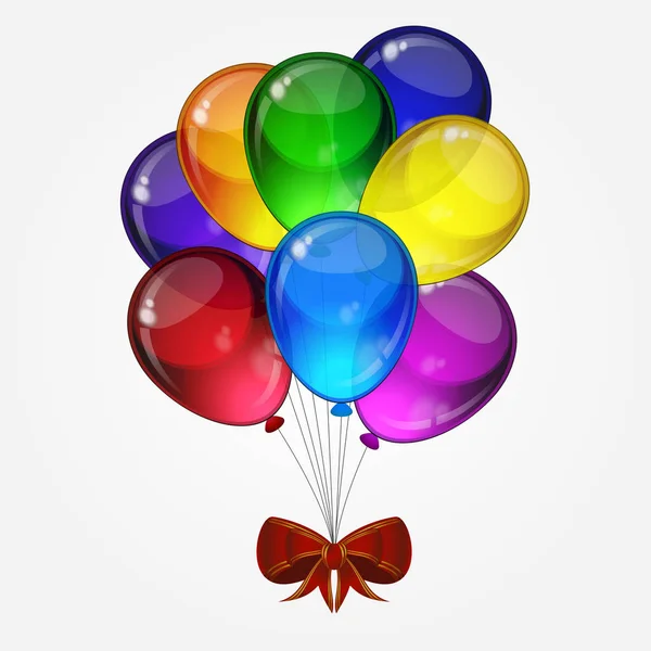 Fondo de fiesta de cumpleaños - globos festivos coloridos . — Vector de stock