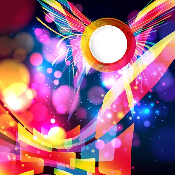 Intreepupil kleurrijke abstracte achtergrond met bokeh lichten. Ronde — Stockvector