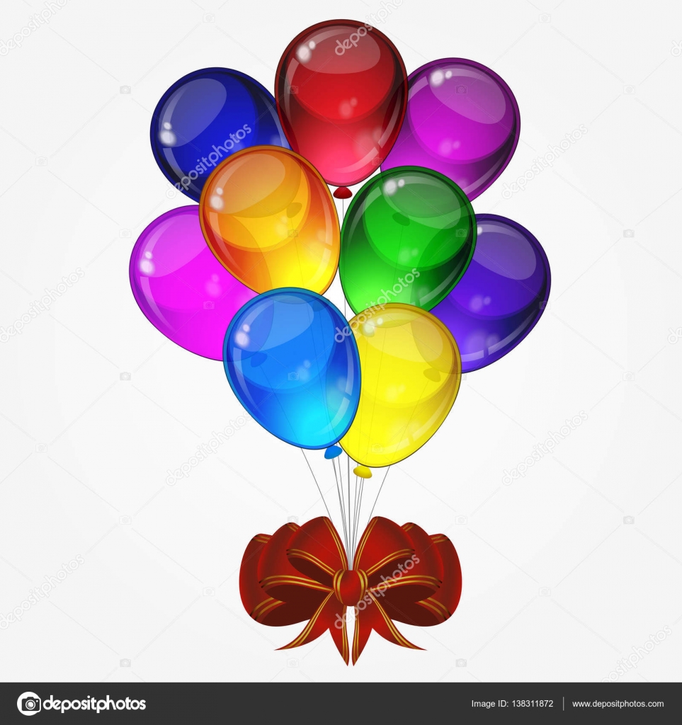 Fond De Fete D Anniversaire Ballons Festifs Colores Image Vectorielle Olgayakovenko C