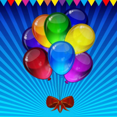 Doğum günü partisi arka plan - renkli festival balonlar.