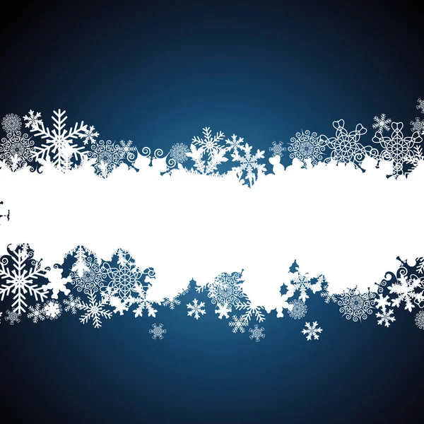 Χριστούγεννα σύνορα, νιφάδες χιονιού σχεδιασμό φόντο. — Διανυσματικό Αρχείο