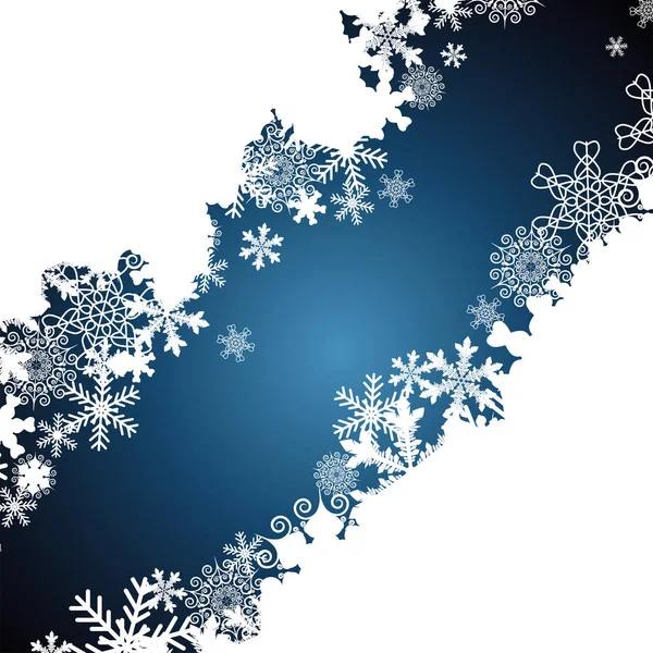 Χριστούγεννα σύνορα, νιφάδες χιονιού σχεδιασμό φόντο. — Διανυσματικό Αρχείο