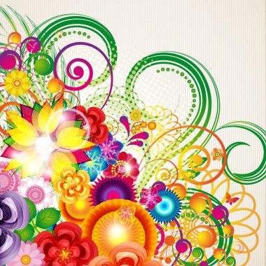 Çiçek tasarım arka plan, çiçek desenli bahar.