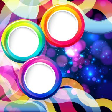 Renkli arka plan ile bokeh ışıklar defocused. Yuvarlak 