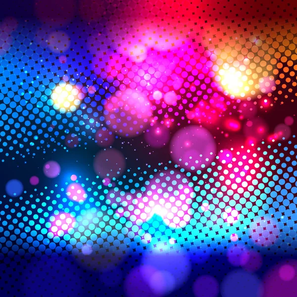 Fondo abstracto brillante y colorido con luz desenfocada bokeh . — Vector de stock