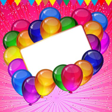 Doğum günü partisi arka plan - renkli festival balonlar.