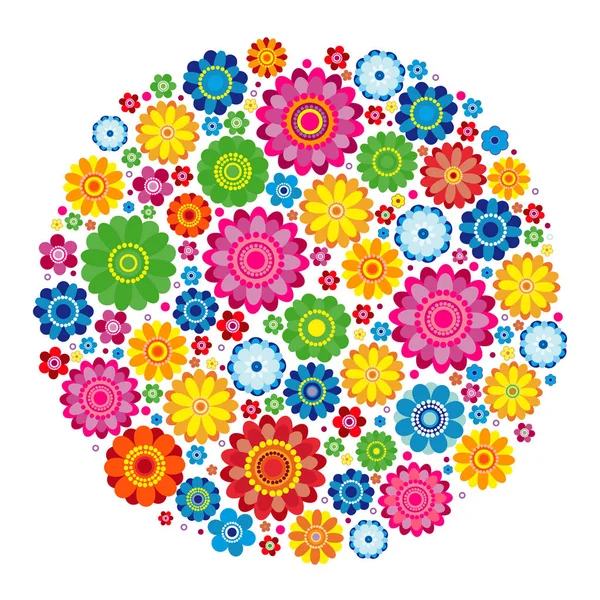 Flores diseño de primavera sobre un fondo blanco, floral , — Vector de stock