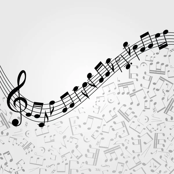 Музыкальный фон: мелодия, ноты, ключ . — стоковый вектор