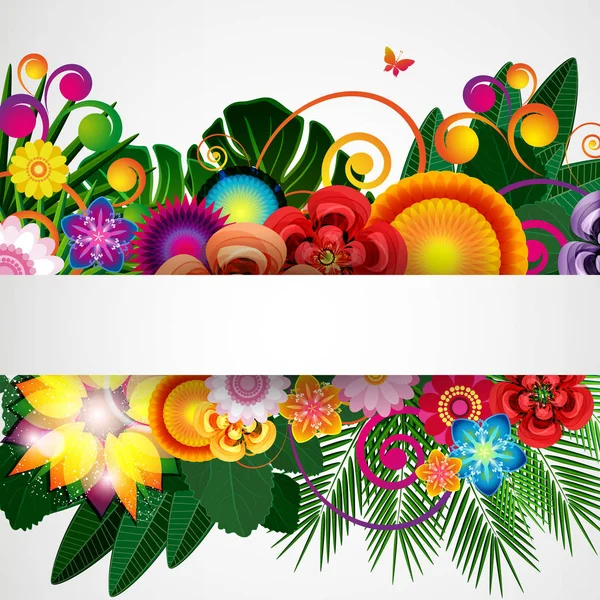 Fleurs printemps fond de conception, motif floral . — Image vectorielle