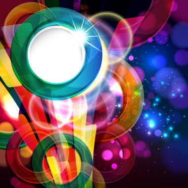 Renkli arka plan ile bokeh ışıklar defocused. Yuvarlak .