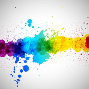 Holi arka plan, soyut renkli splash boya lekesi. Parlak noktalar ve BLOB'lar tatil için Tasarım poster, kart, afiş, vb.