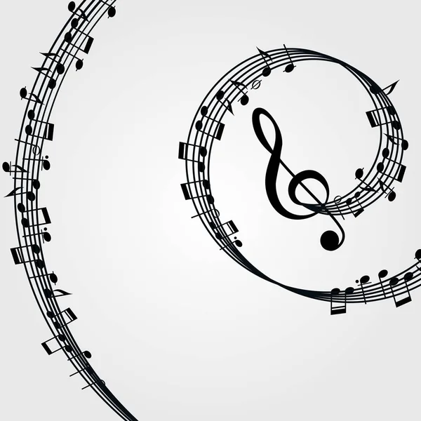 Музичний фон: мелодія, нотатки, ключ . — стоковий вектор