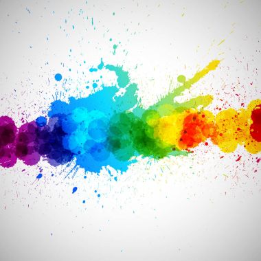 Holi arka plan, soyut renkli splash boya lekesi. Parlak noktalar ve BLOB'lar tatil için Tasarım poster, kart, afiş, vb.