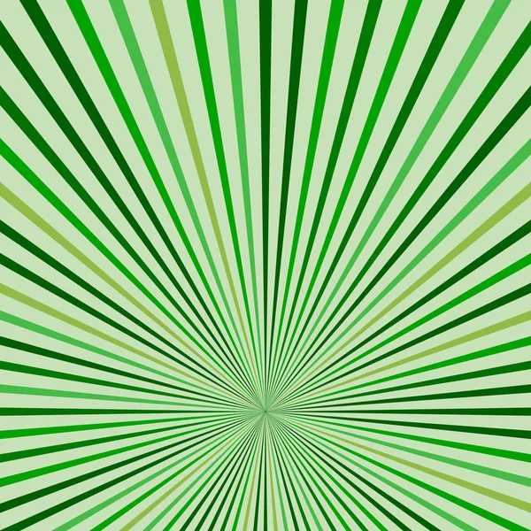 Abstracte retro stralen groene achtergrond. — Stockvector