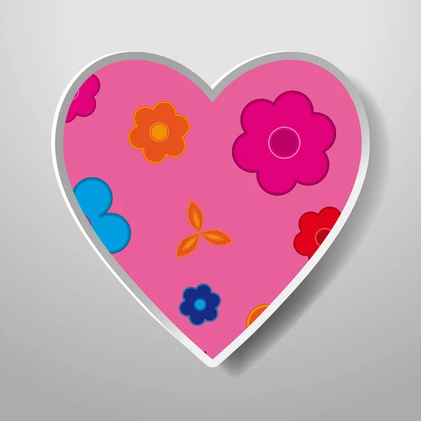 Corazón de papel aislado sobre fondo blanco. Icono. Tarjeta de felicitación . — Vector de stock