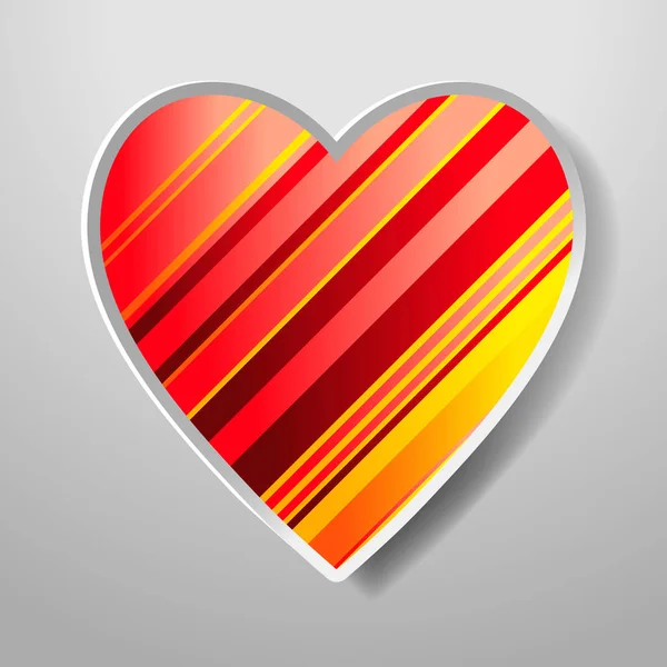 Corazón de papel aislado sobre fondo blanco. Icono. Tarjeta de felicitación . — Vector de stock