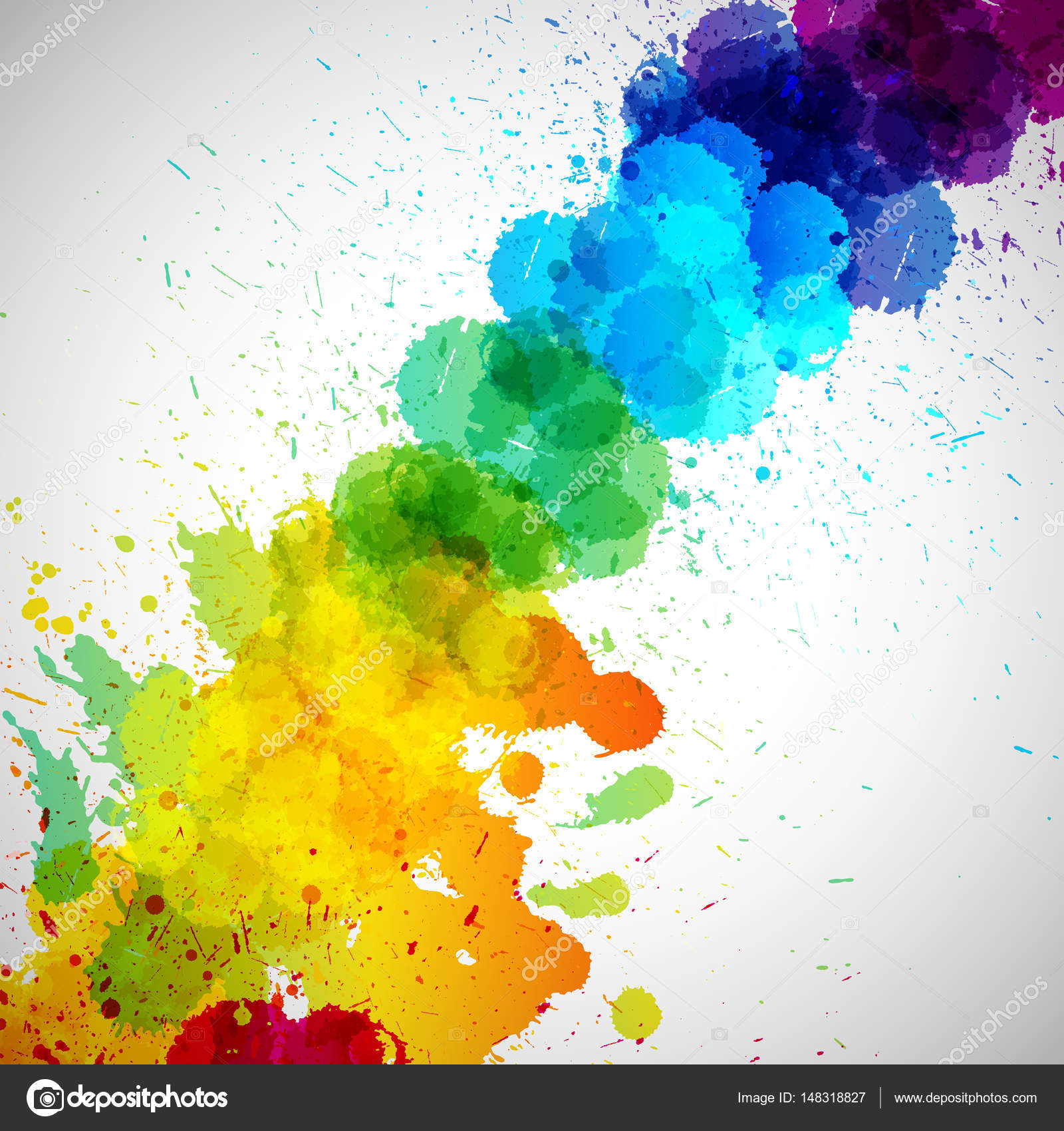 Holi Background Abstract Colorful Splash Paint Blots Stock