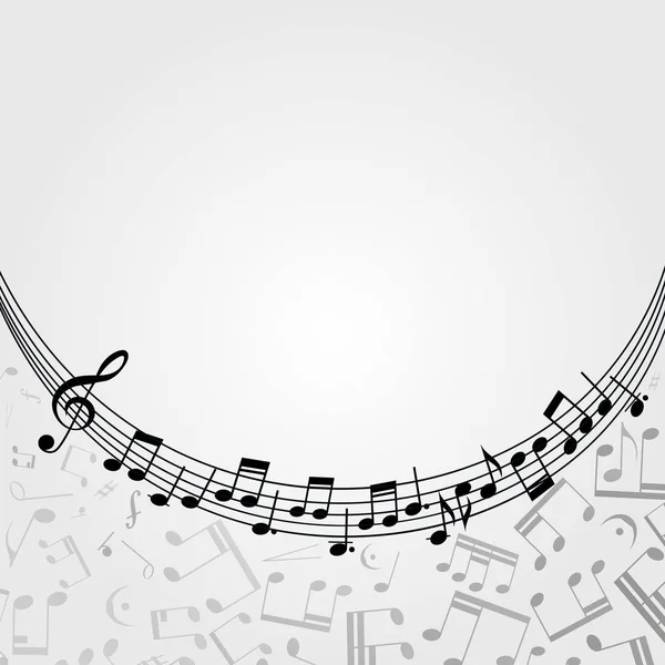 Fundo musical: melodia, notas, tecla . —  Vetores de Stock