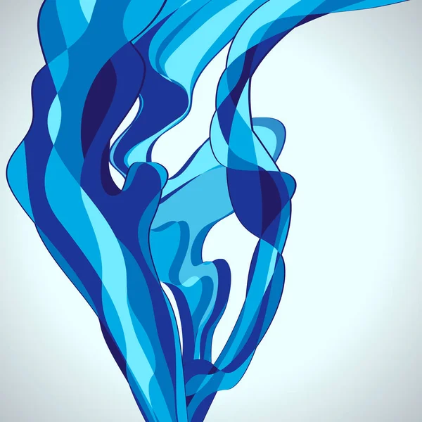 Fondo abstracto de líneas de onda azul . — Vector de stock