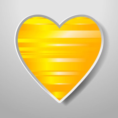 Kağıt kalp beyaz arka plan üzerinde izole. Simge. 