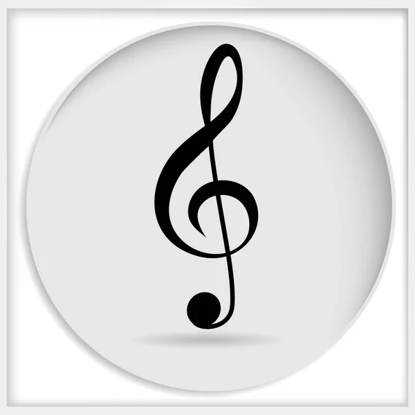 Icono negro triple clave aislado sobre fondo blanco. Llave musical. Símbolo musical . — Vector de stock